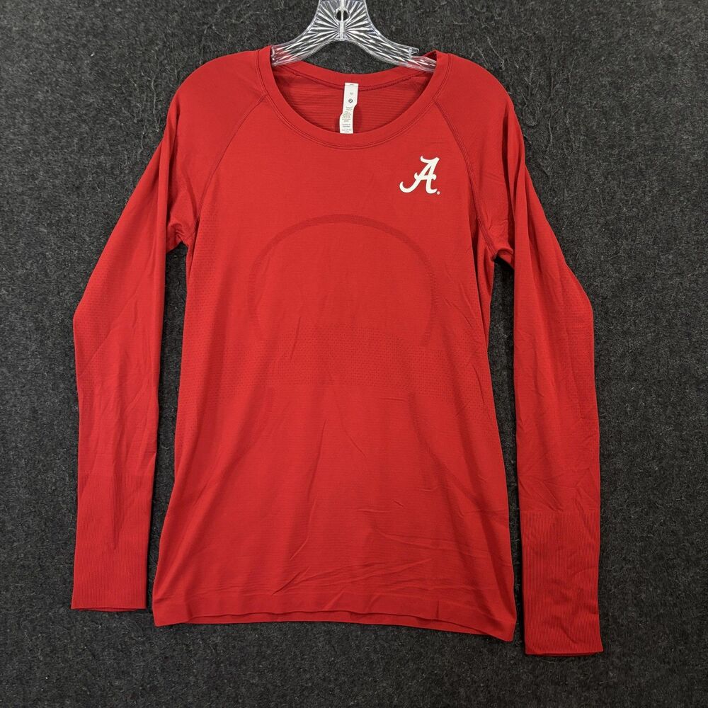 Alabama Crimson Tide Shirt Women's 10 Red Lululemon Swiftly Tech